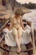 Anders Zorn In Werner-s Rowing Boat Spain oil painting artist